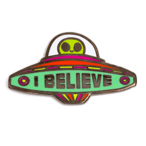 I Believe Alien UFO Pin