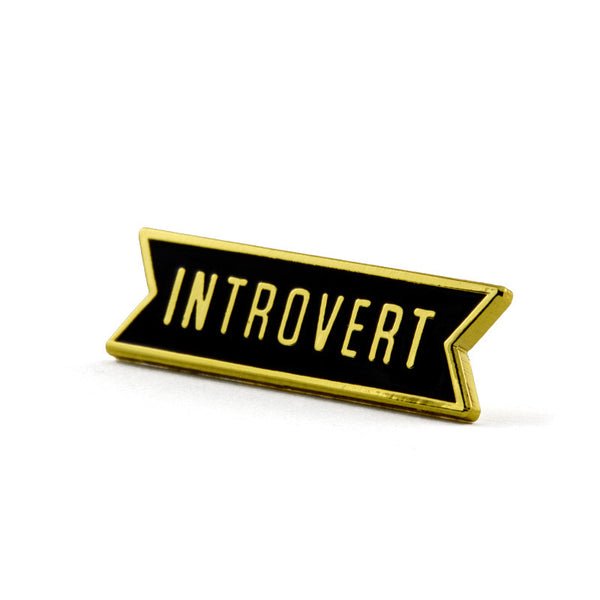 Enamel Introvert Badge, Enamel Pin Introvert