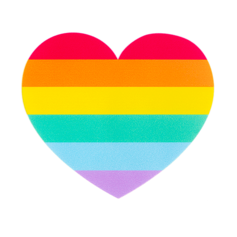 Rainbow Pride Heart Bumper Sticker