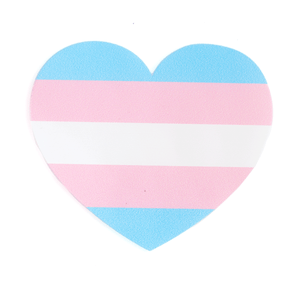 Trans Pride Heart Bumper Sticker