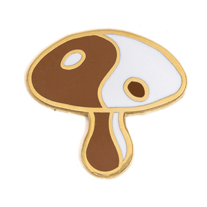 Yin Yang Mushroom Pin