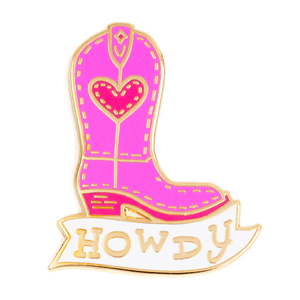 Howdy Cowgirl Boot Pin