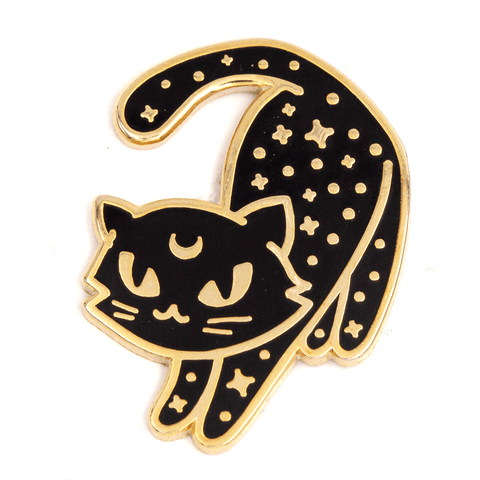 Celestial Lunar Cat Pin