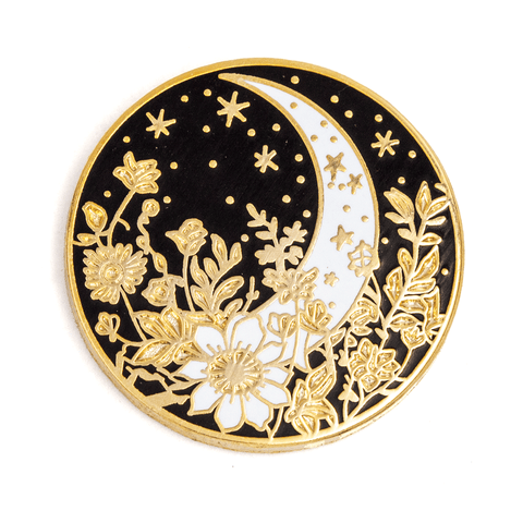 Floral Harvest Moon Pin