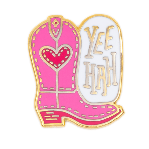 Yee Haw Cowgirl Boot Pin