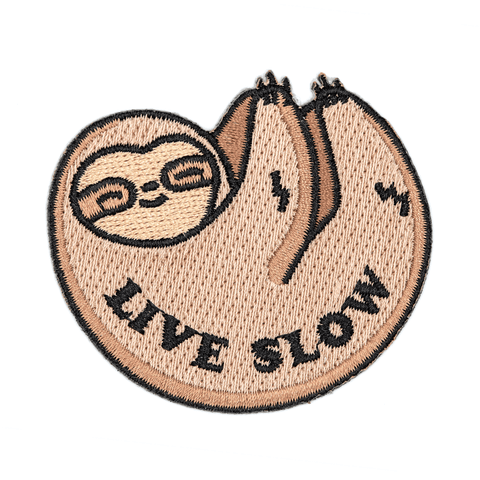 Live Slow Sloth Patch