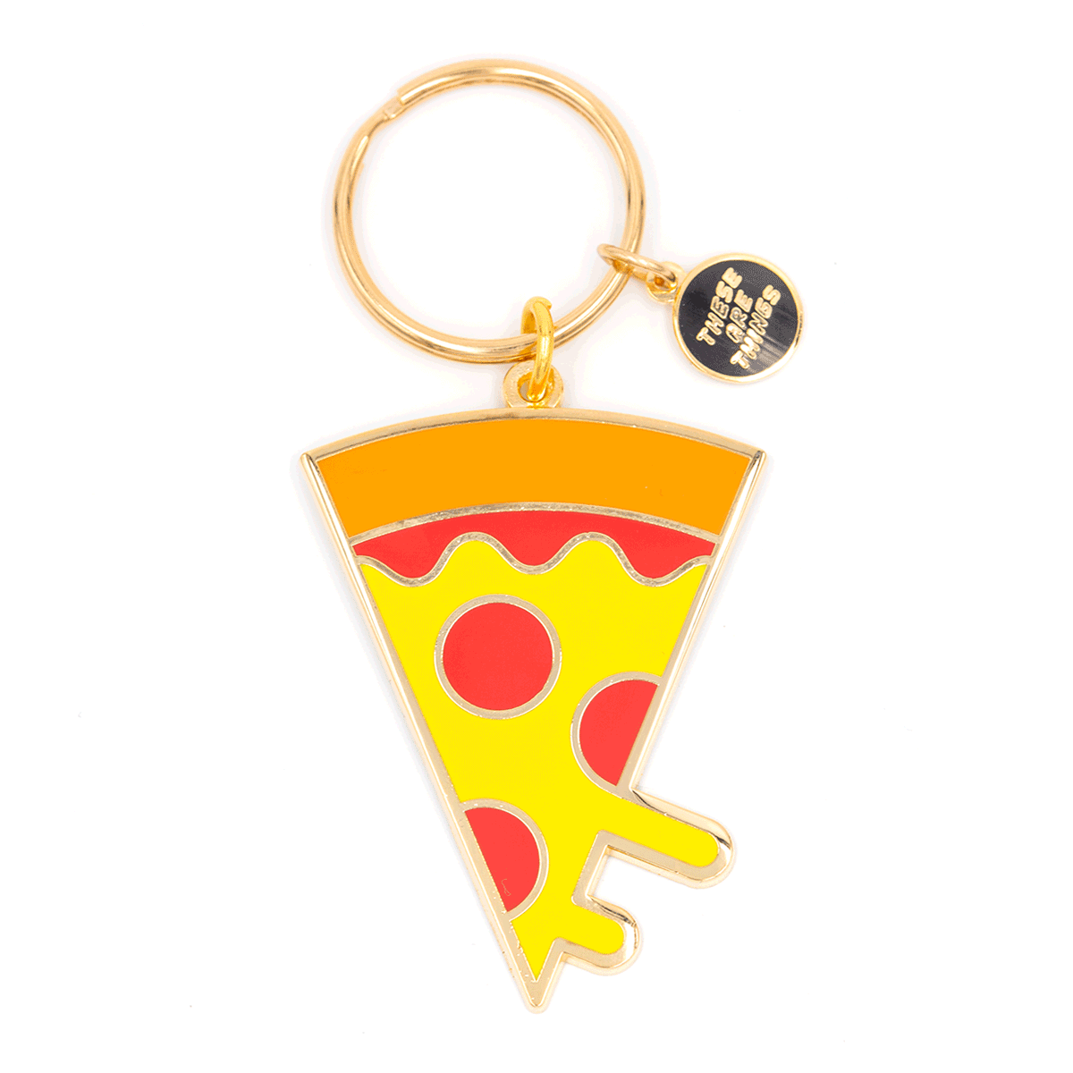Pizza Enamel Keychain