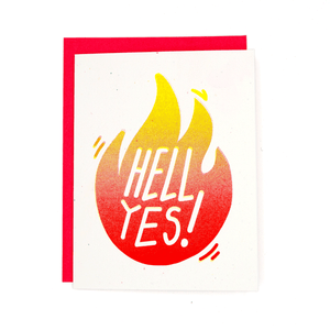 Hell Yes Risograph Card