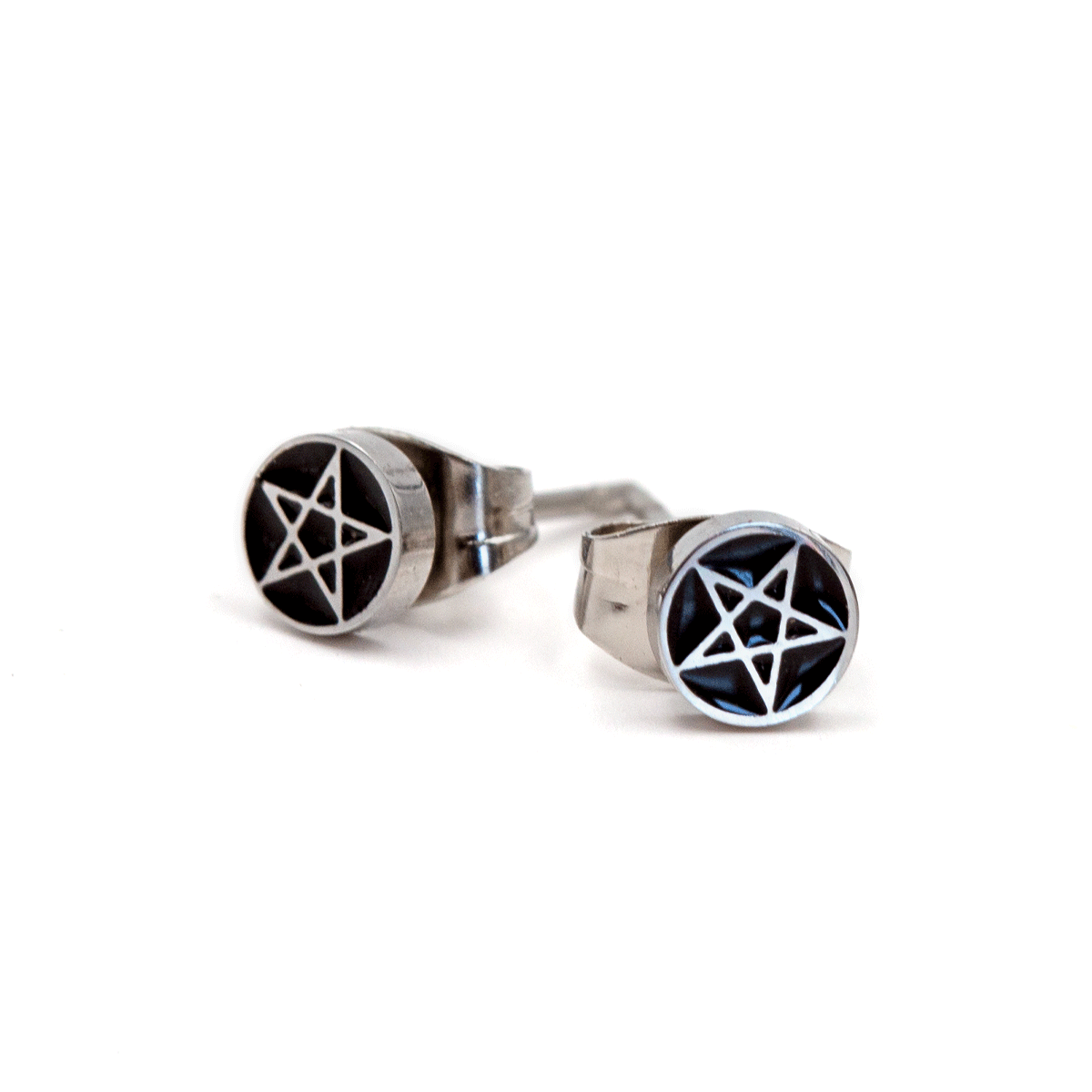 Pentagram Micro Stud Earrings