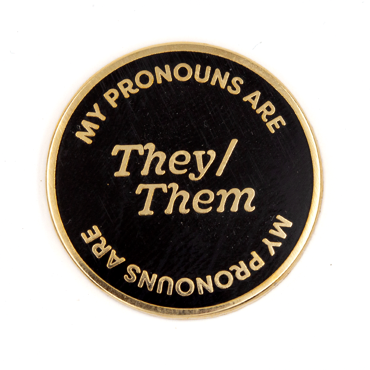 They Them Non Binary Pronouns Badge - Kool Badges - Foto 12