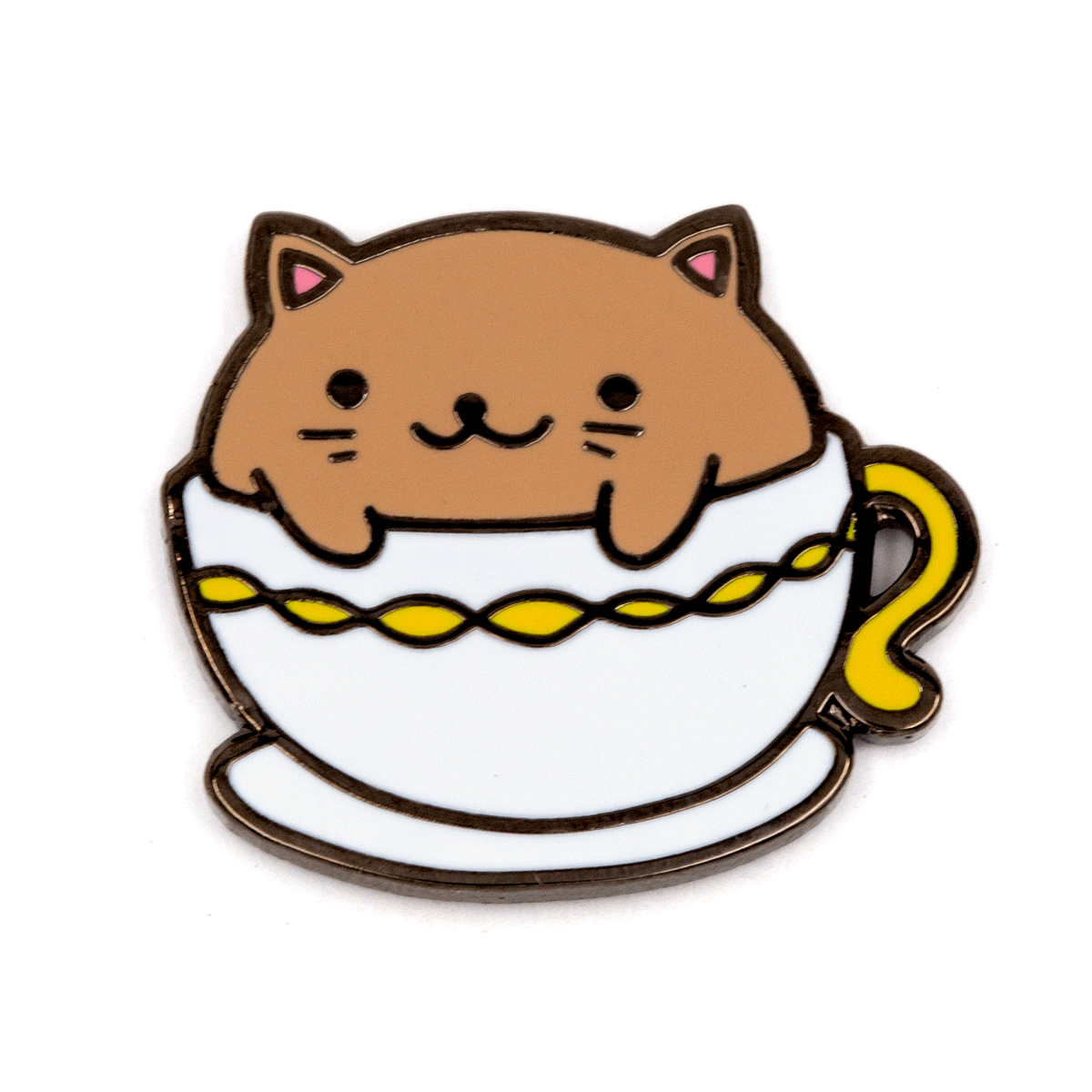 Cat Tea Cup Pin