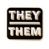 They Them Pronouns Block Pin