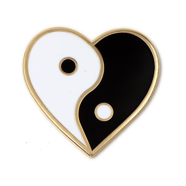 Yin Yang Heart Pin – These Are Things