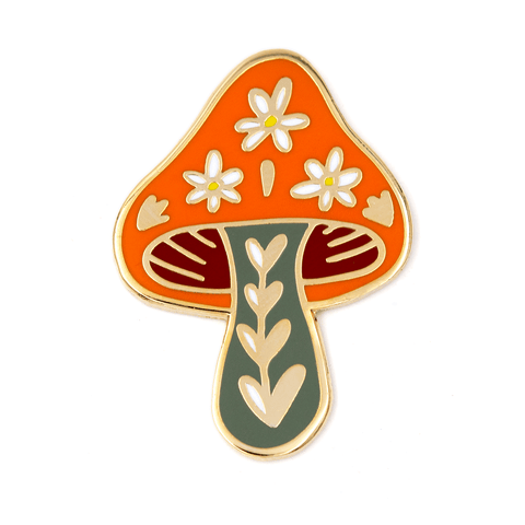 Floral Mushroom Pin