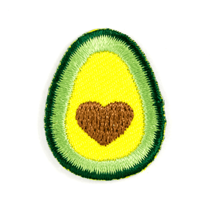 Avocado Heart Sticker Patch