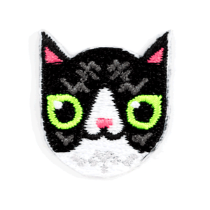 Black and White Cat Sticker Patch