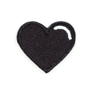 Black Heart Sticker Patch