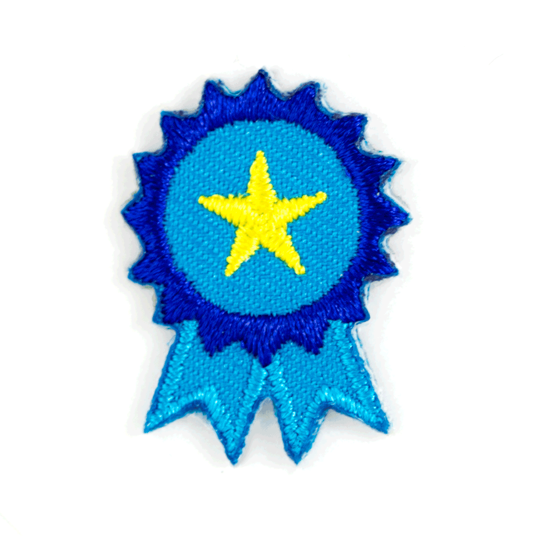 Blue Ribbon Sticker Patch – These Are Things