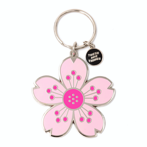 Rose Moon Enamel Keychain – These Are Things
