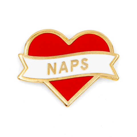 Heart Naps Pin
