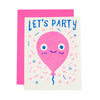 Let's Party Balloon Risograph Card