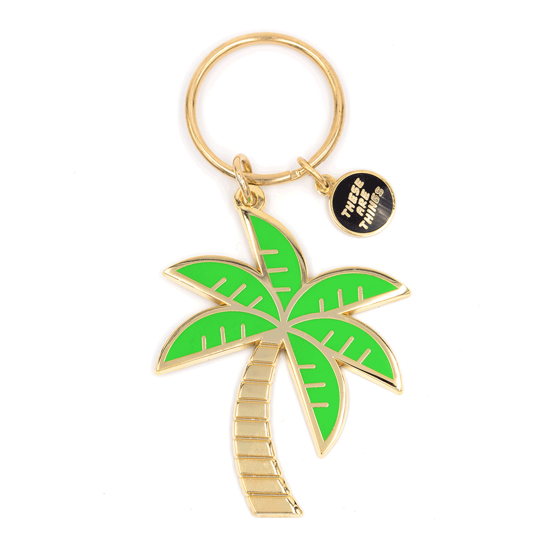 Palm Tree Enamel Keychain – These Are Things