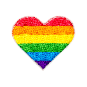 Rainbow Pride Heart Sticker Patch