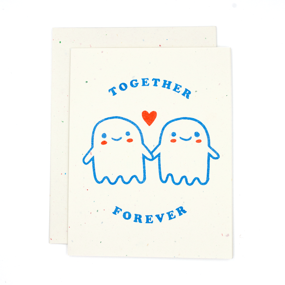 Together Forever Ghosts Risograph Card